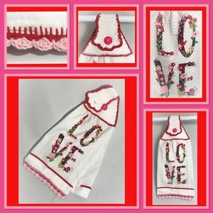 LOVE - Crochet Kitchen Towel